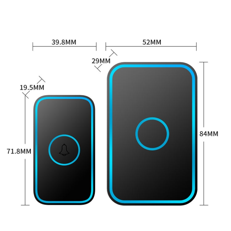 CACAZI A78 Long-Distance Wireless Doorbell Intelligent Remote Control Electronic Doorbell, US Plug, EU Plug, UK Plug CACAZI A78 Long-Distance Wireless Doorbell Intelligent Remote Control Electronic Doorbell, US Plug, EU Plug, UK Plug